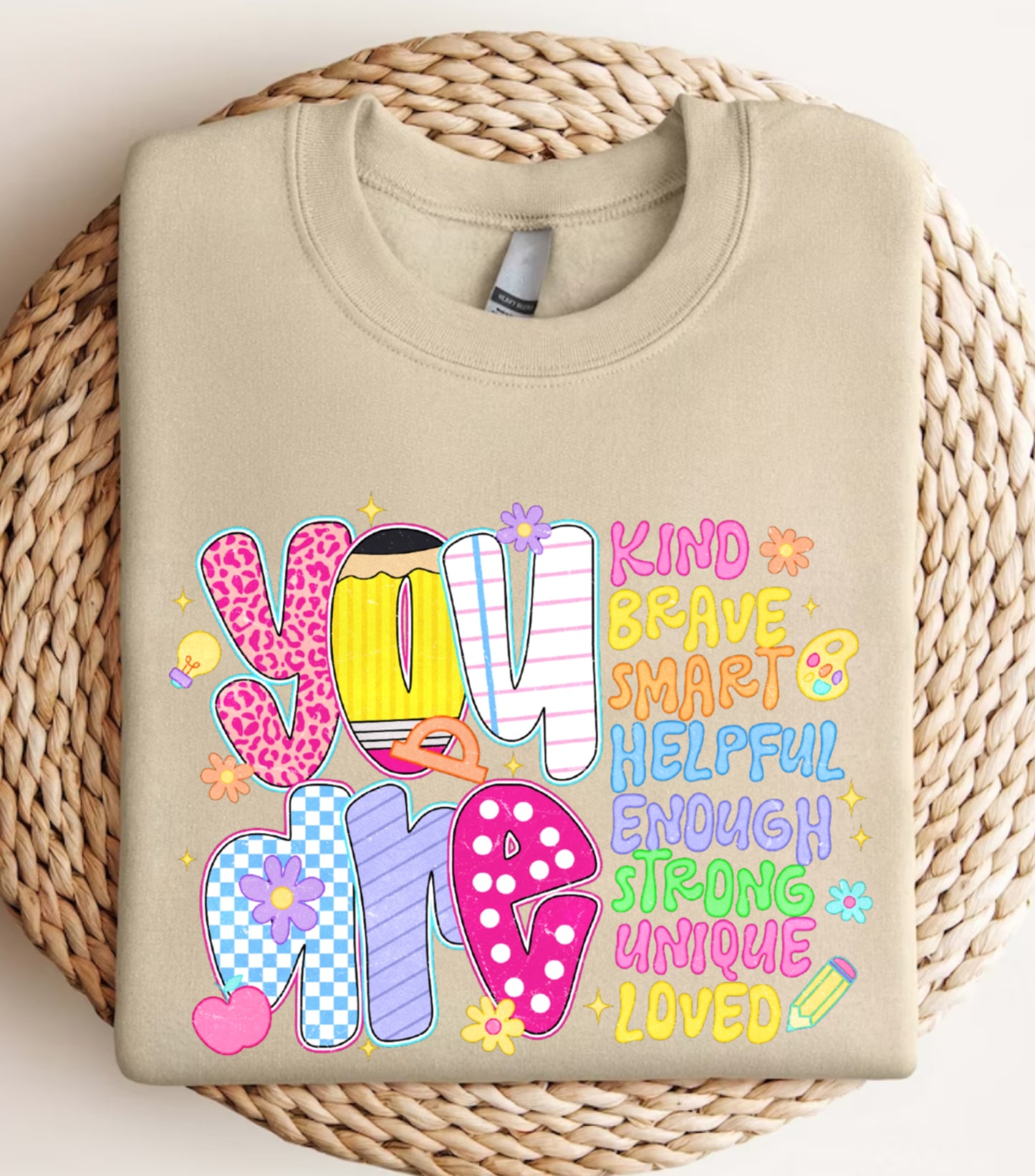 Back To School Sweatshirt, Hello School Sweatshirt, You Are Kind, Teacher Life Gift Sweatshirt, First Day Of School, Teacher Appreciation Gift Sweatshirt