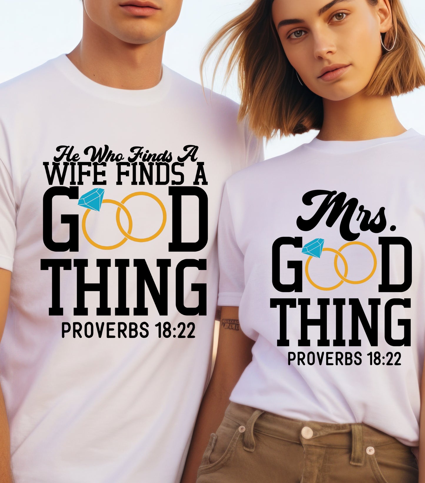 He Who Finds A Wife Shirt, Finds A Good Thing Shirt, Wifey found shirt,   Couple shirt, Husband and wife shirt