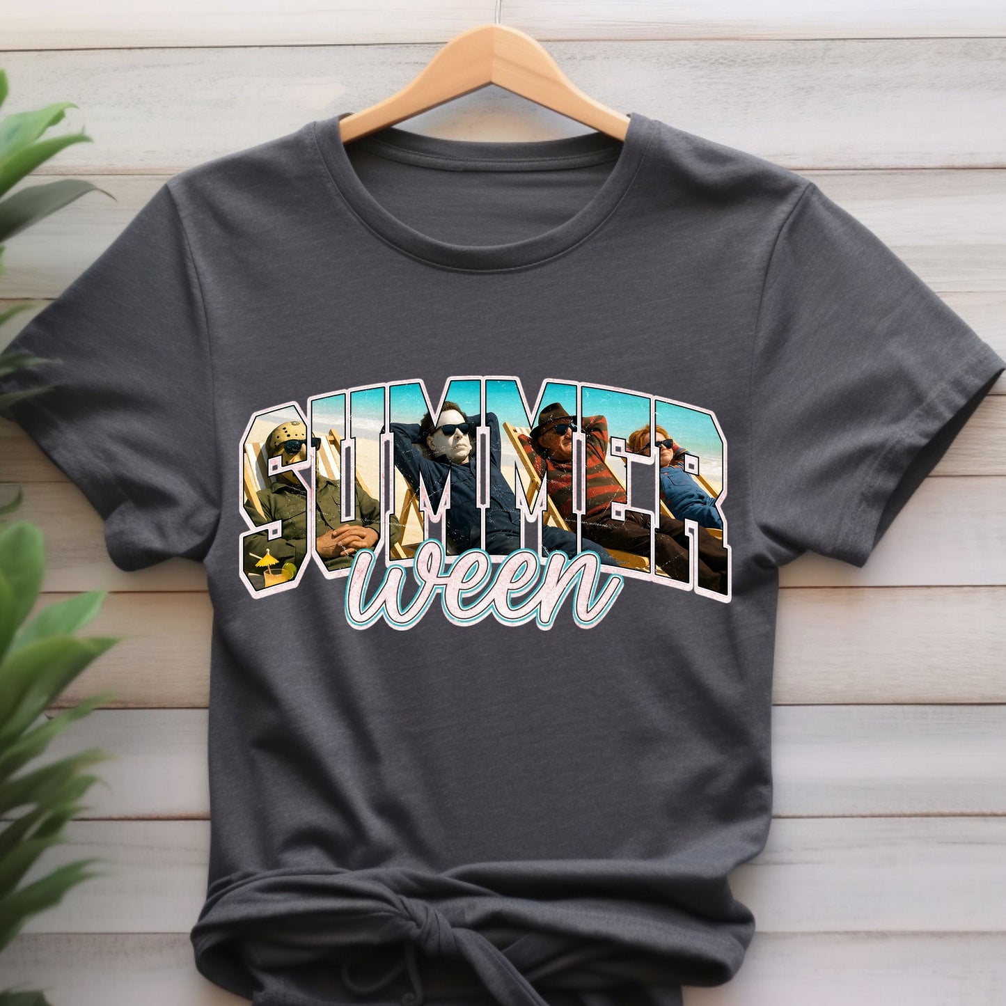 Horror Killers Summerween T-Shirt,, Horror Characters Shirt, Killers for Summer Vibes T-Shirt, Happy Summer Halloween Shirt