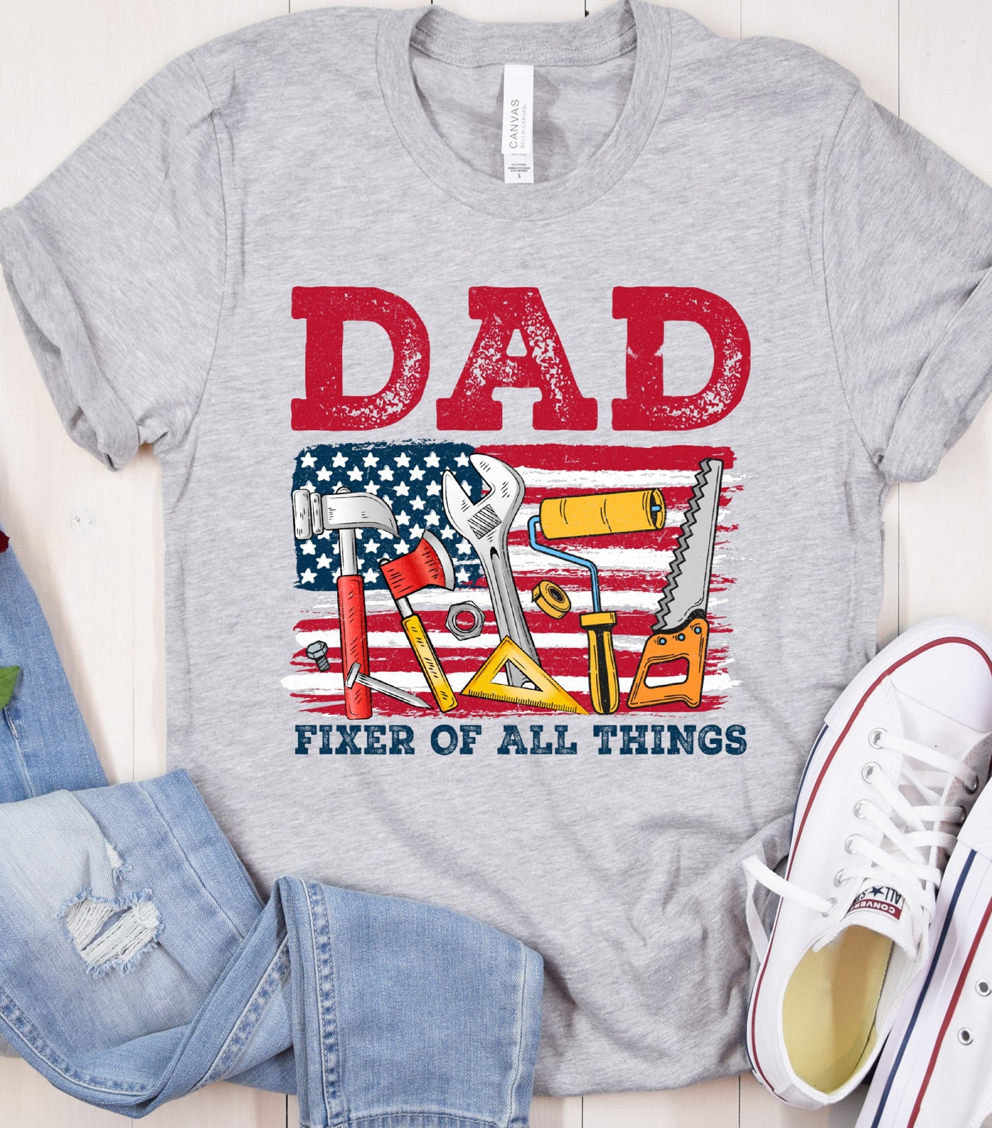 Fixer of All Things Dad Shirt, American Dad shirt, Handyman Tools shirt, Father's Day Gift shirt