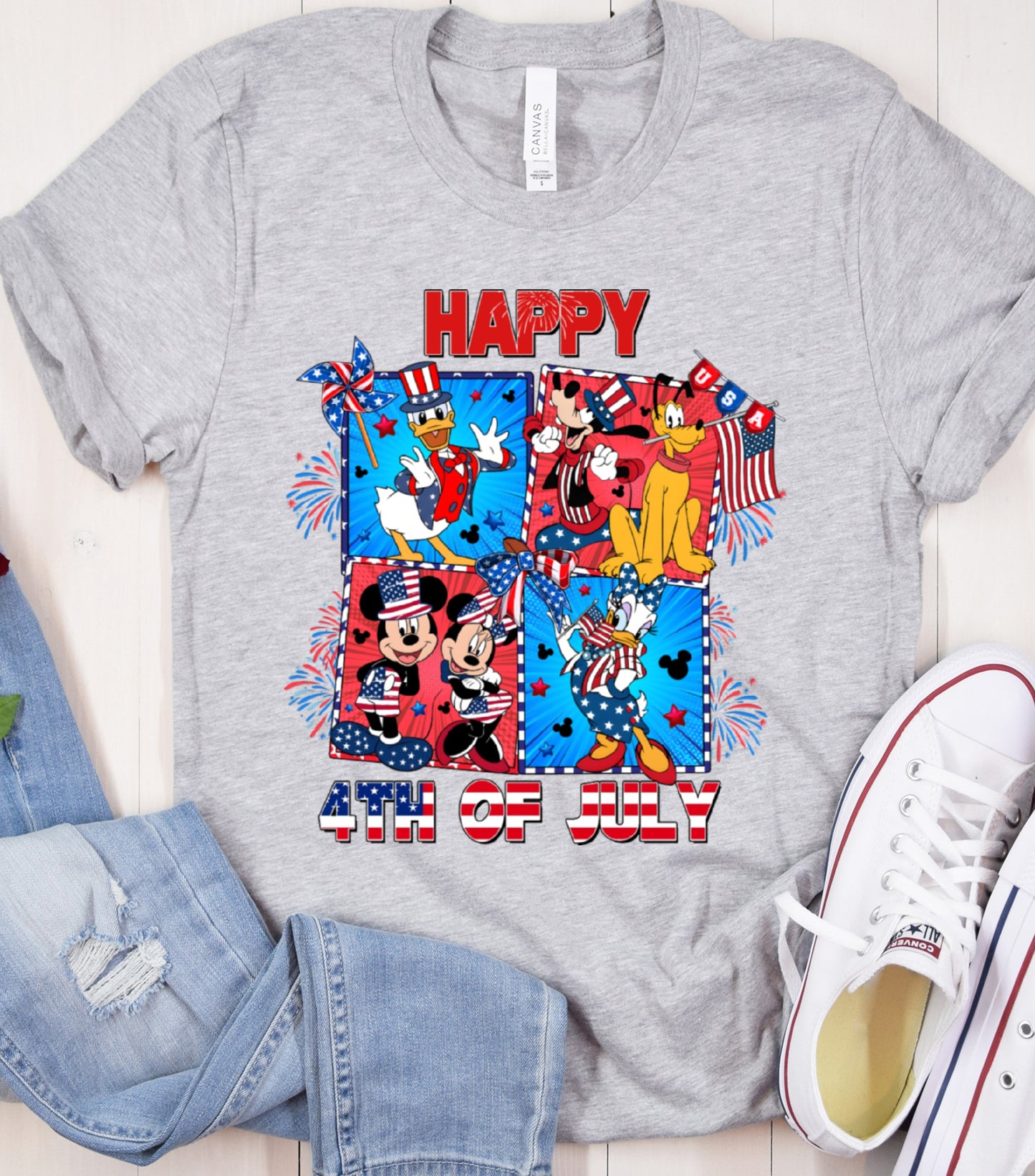 Mouse 4th Of July Shirt, Cartoon 4th July Shirt, Fourth Of July, Independence Day Shirt,  4t of July Coquette Shirt