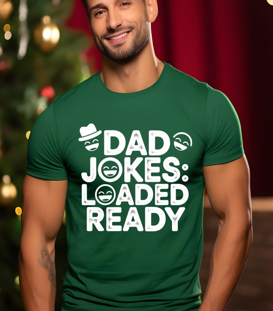 Dad Jokes Loaded Ready Shirt, Funny Father shirt, Humor Retro shirt, happy fathers day shirt