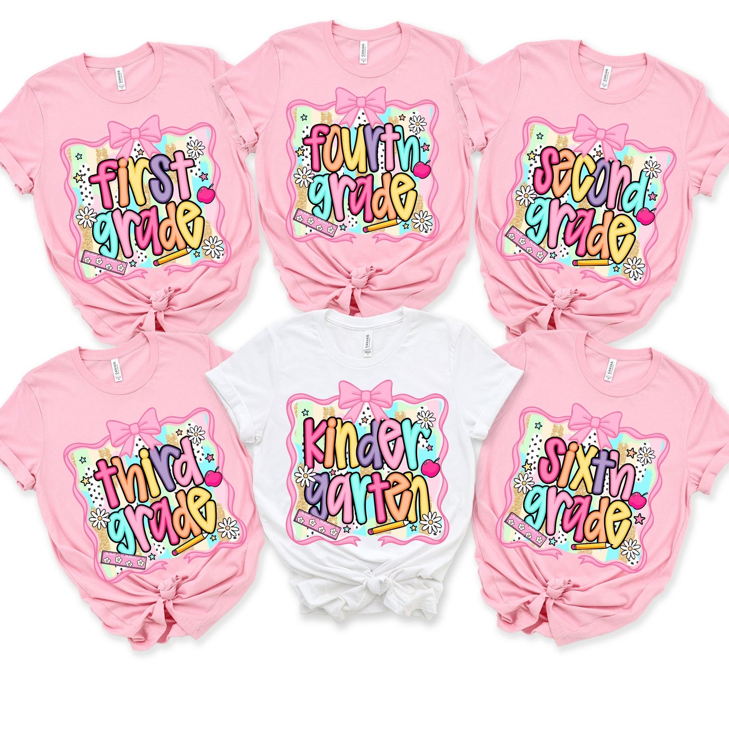 Preppy Back To School T-Shirt, First Day Of School Shirt, Coquette Teacher Shirt, gift for Girls Shirt