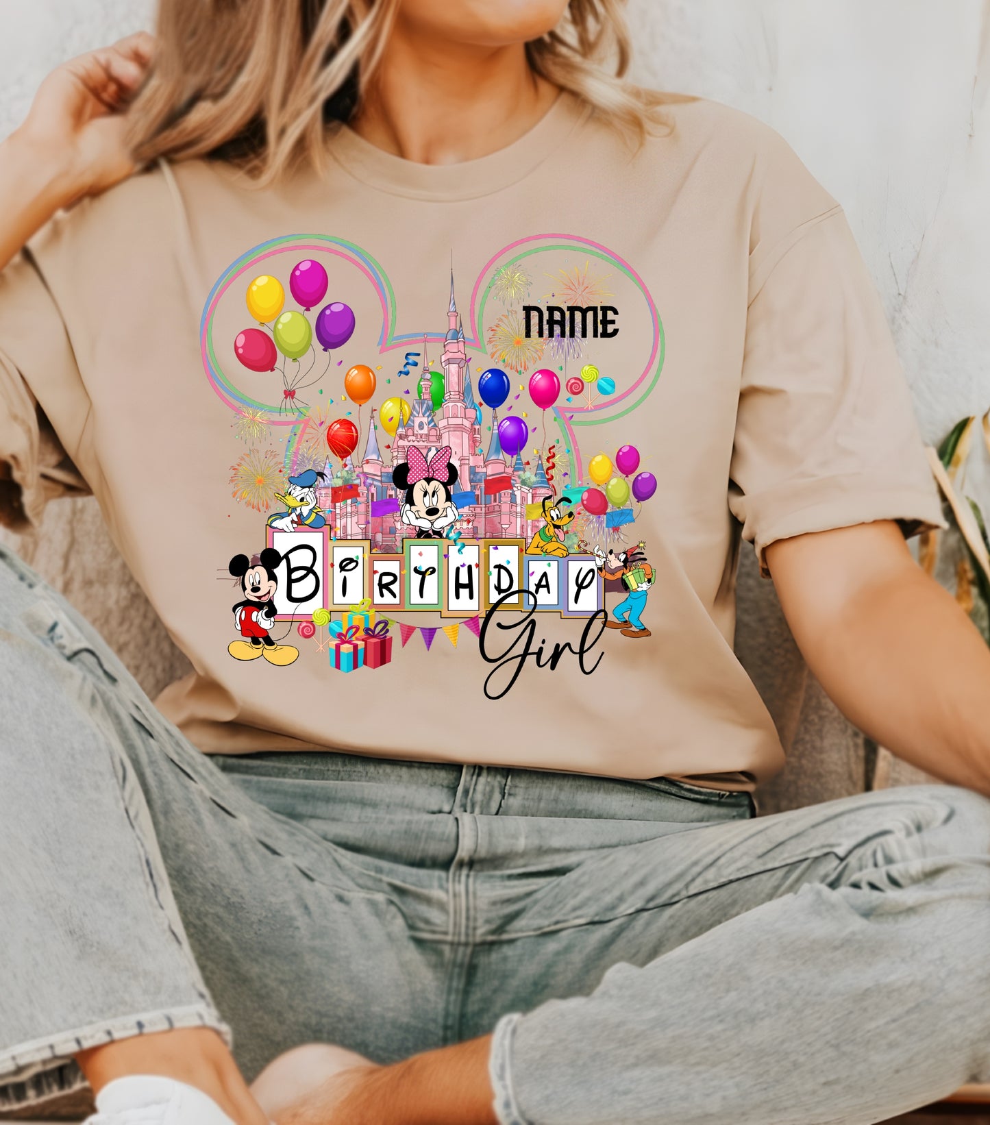 Personalized Birthday Girl Shirt, Custom Name, Happy Birthday shirt, Family Vacation 2025 Shirt,  Wish Trip 2025, Magical Kingdom shirt