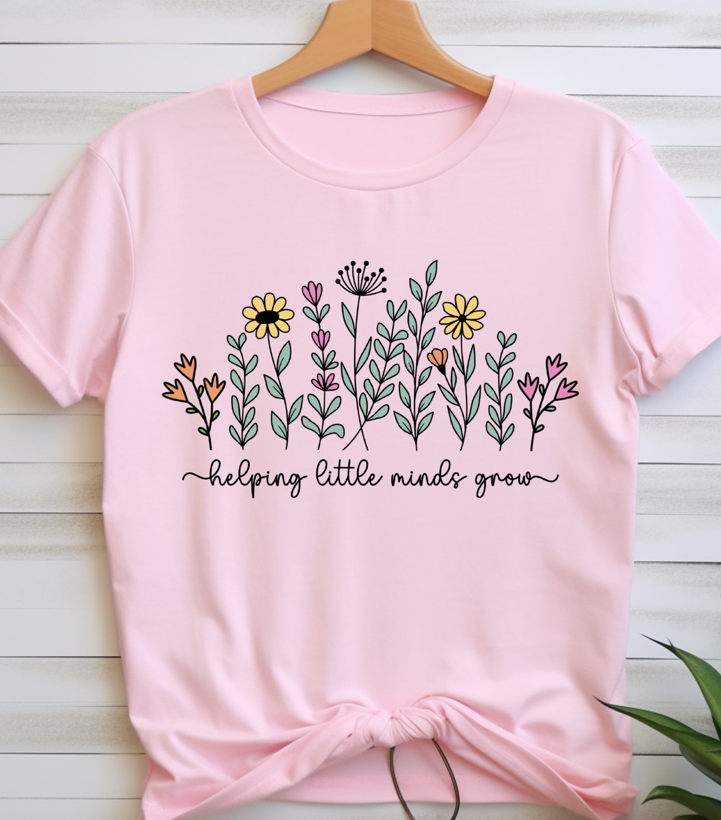 Teacher Wildflowers Shirt, Helping Little Minds Grow T-Shirt, Teacher Boho Flowers shirt, Gift for Teacher shirt