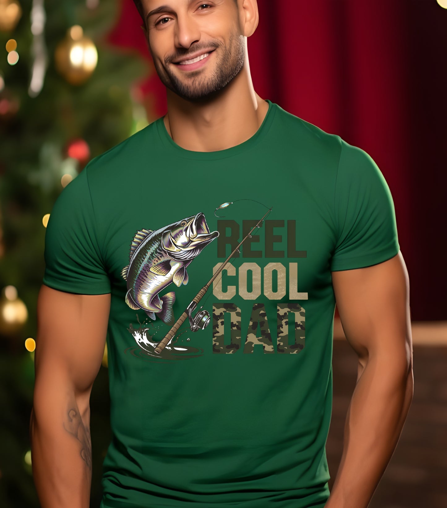 Retro Reel Cool Dad Shirt, Wishin' I Was Fishin' Shirt, Fishing Dad Shirt,   Bass Fishing Shirt, Dad Birthday Gift Shirt