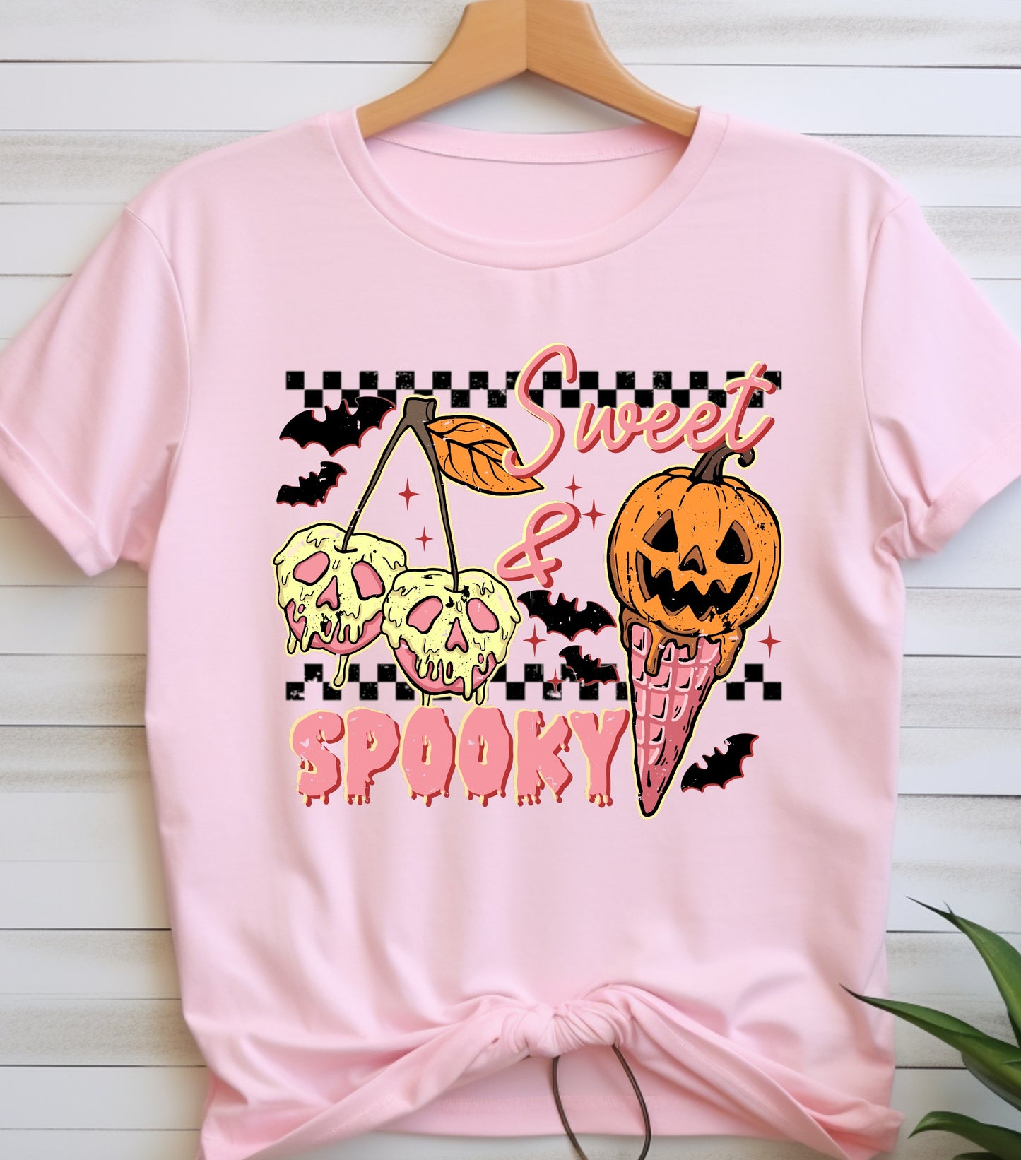 Sweet and Spooky Halloween T-Shirt, Trendy Halloween Ice cream Shirt, Funny Spooky Season, Trick or treat shirt,  Funny Fall Summer shirt