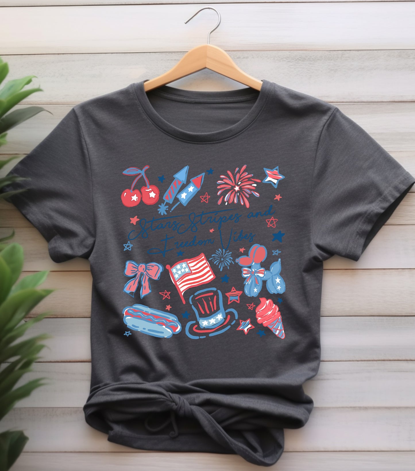 Stars Stipes and Freedom Vibes Shirt, 4th Of July shirt, Girly American shirt, America Coquette shirt