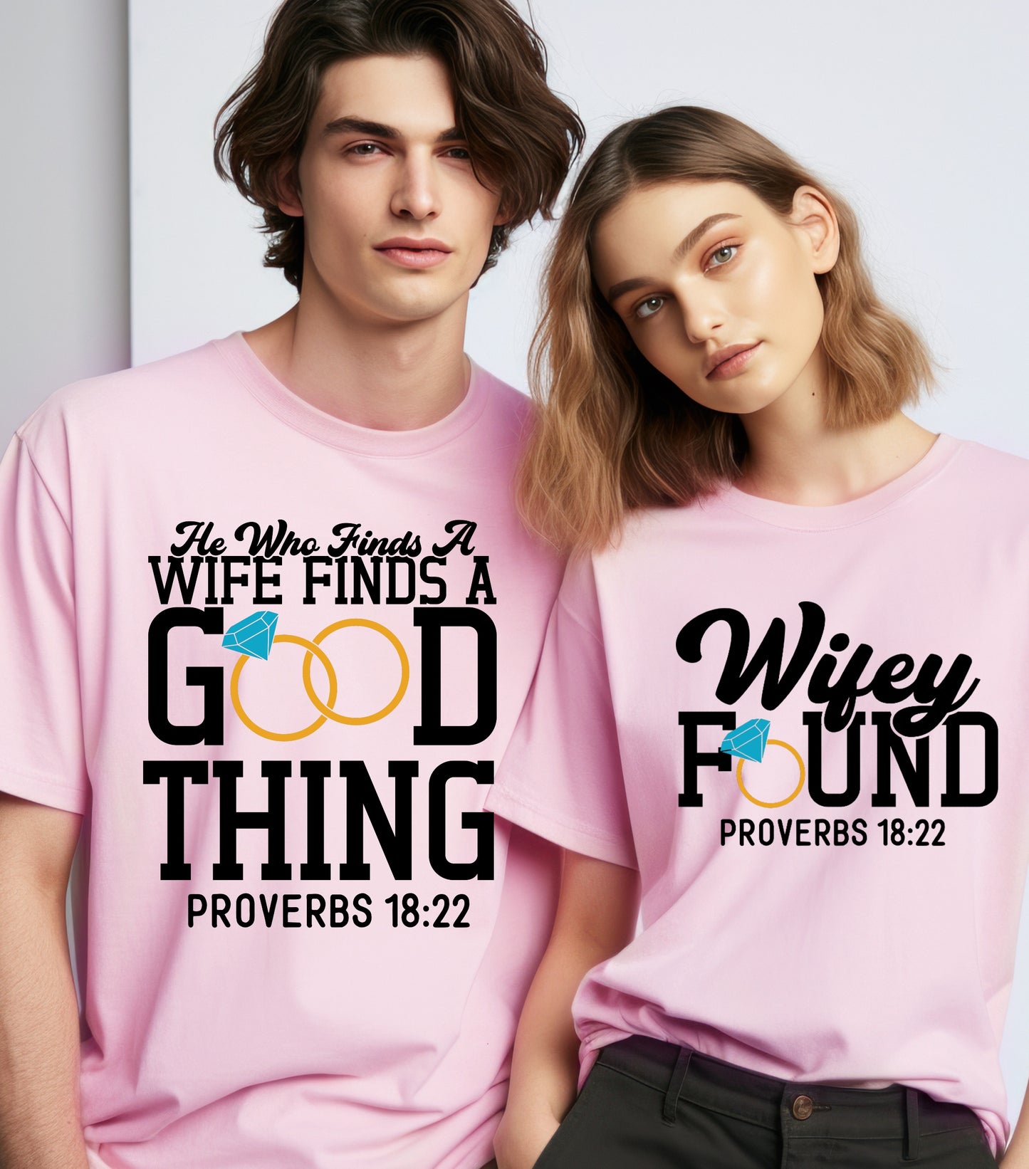 He Who Finds A Wife Shirt, Finds A Good Thing Shirt, Wifey found shirt,   Couple shirt, Husband and wife shirt