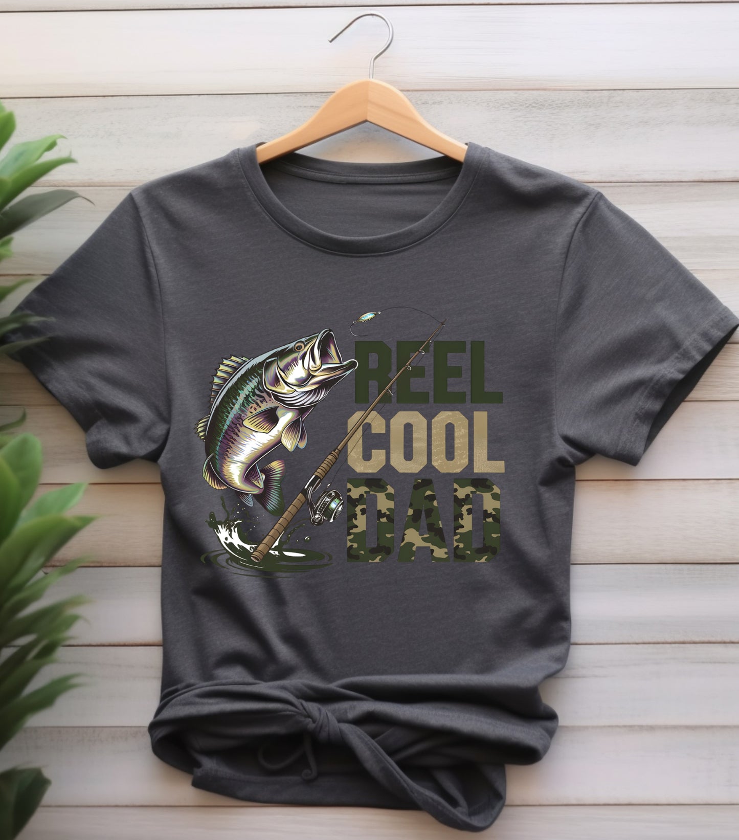 Retro Reel Cool Dad Shirt, Wishin' I Was Fishin' Shirt, Fishing Dad Shirt,   Bass Fishing Shirt, Dad Birthday Gift Shirt