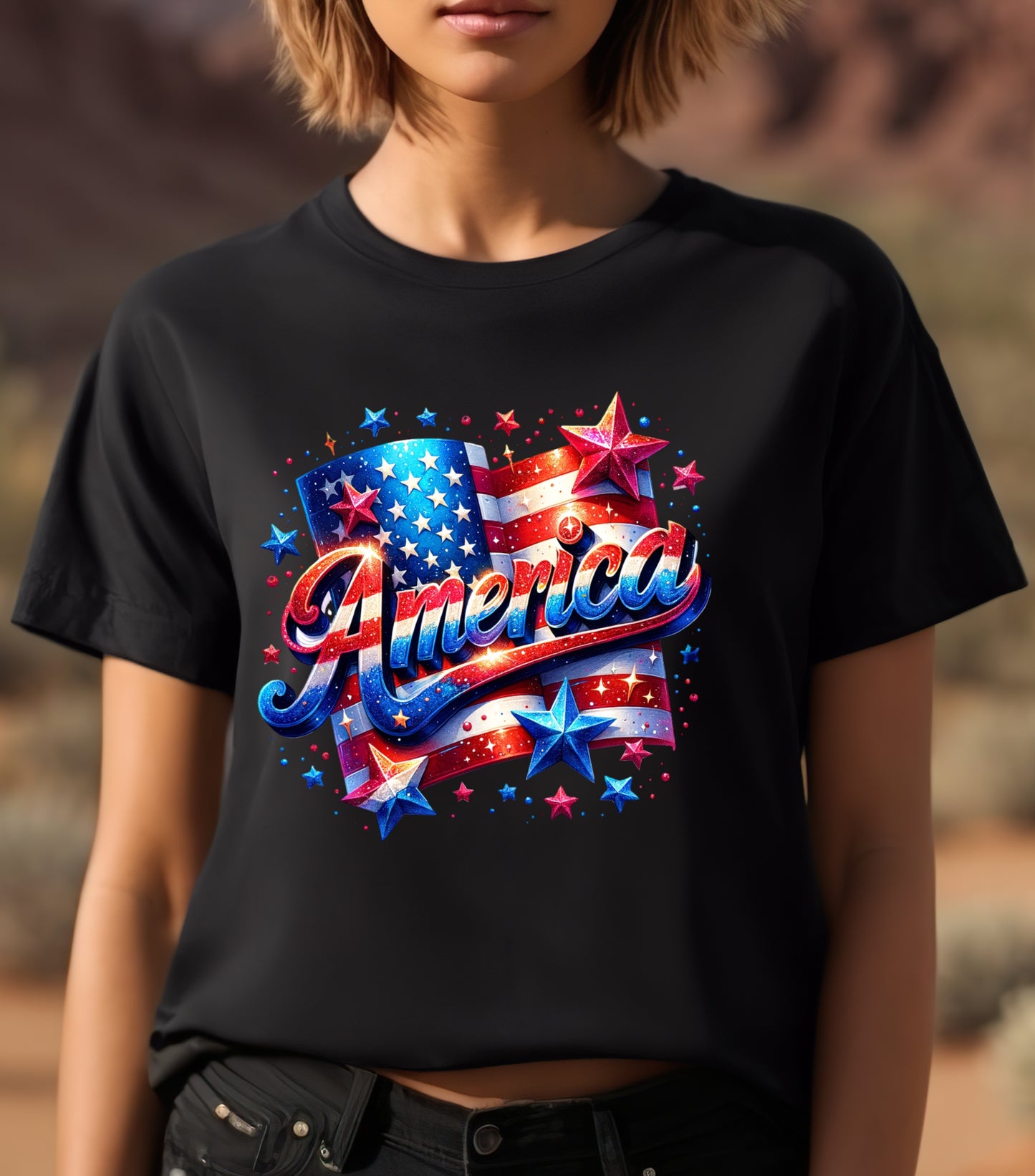 Flag America Patriotic Shirt, 4th Of July Shirt, Independence Day Shirt,  Flower 4th of july shirt