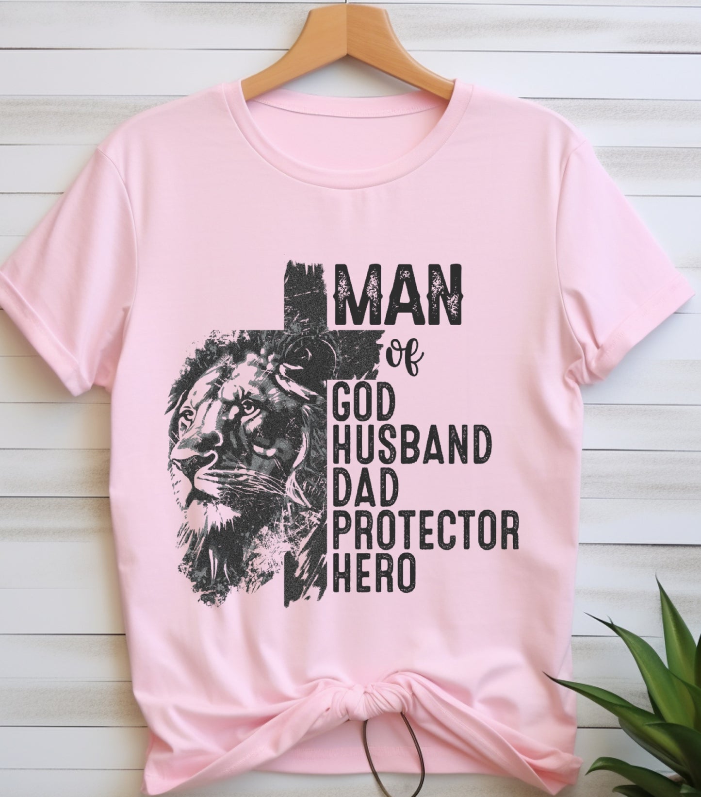 Dad Christian Shirt, Man of God shirt, bible verse Jesus shirt, Dad lion shirt, Christian cross Shirt