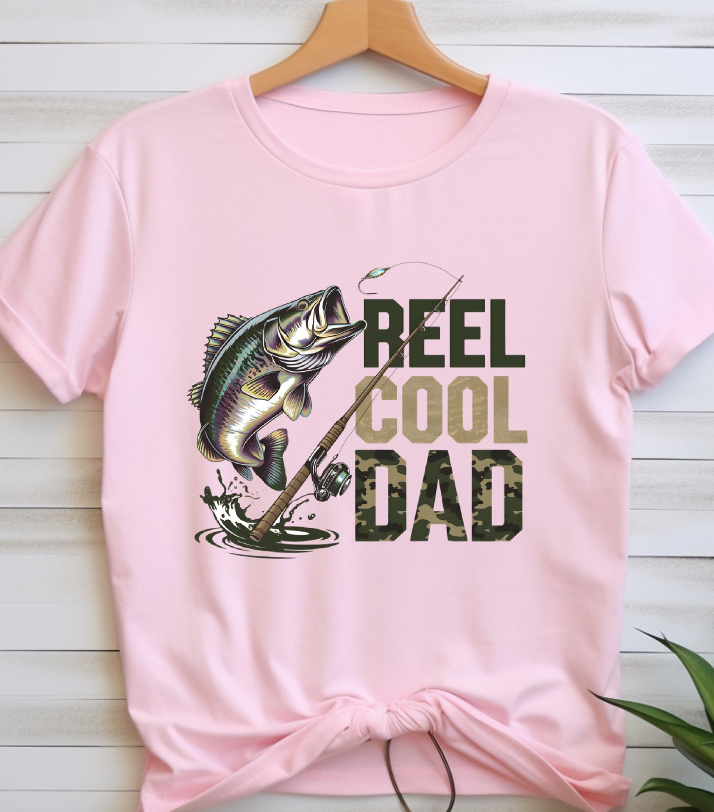 Retro Reel Cool Dad Shirt, Wishin' I Was Fishin' Shirt, Fishing Dad Shirt,   Bass Fishing Shirt, Dad Birthday Gift Shirt