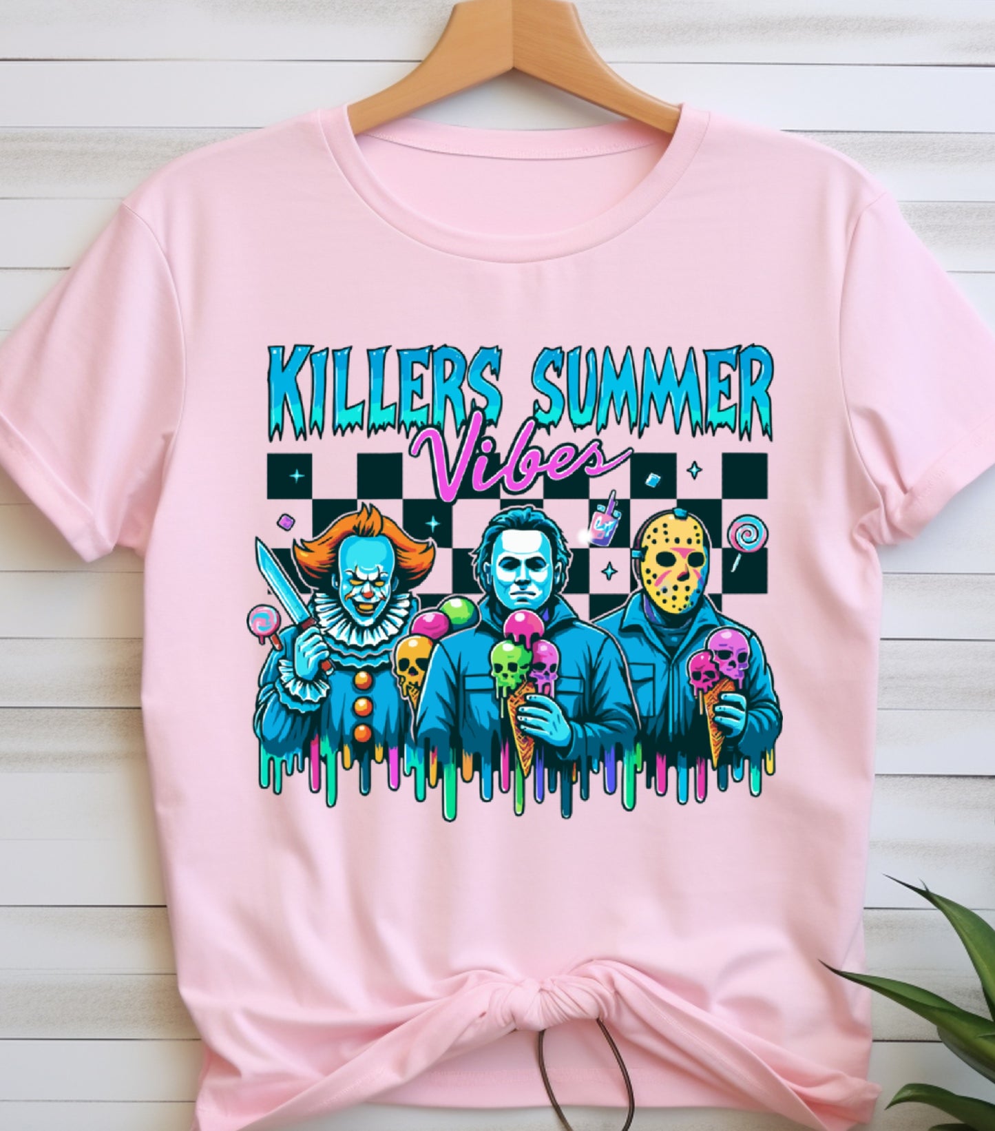 Summer Halloween Shirt, Killers Summer Vibes T-Shirt, Funny Halloween Funny shirt,  Halloween in Summer Shirt