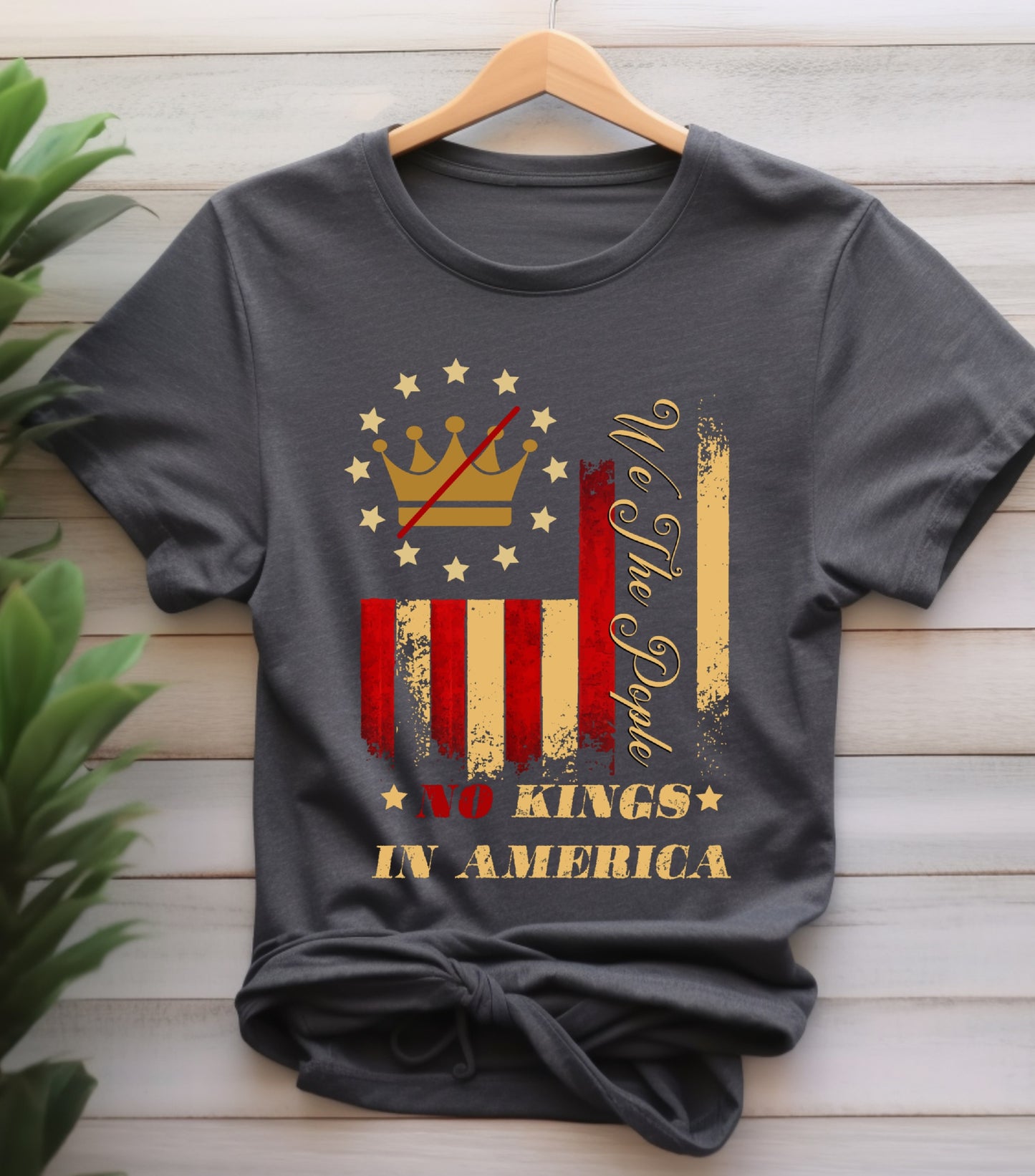 No Kings in America T-Shirt, Anti Authoritarian Protest T-Shirt, For Social Justice Shirt,  Democracy Not Monarchy America Shirt, Nope Kings T-Shirt (Copy)