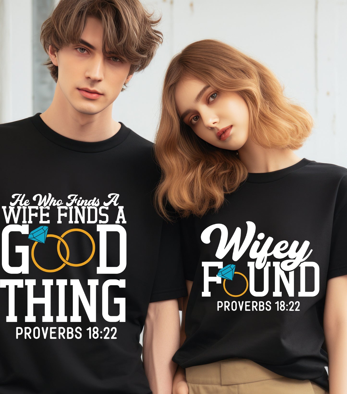 He Who Finds A Wife Shirt, Finds A Good Thing Shirt, Wifey found shirt,   Couple shirt, Husband and wife shirt