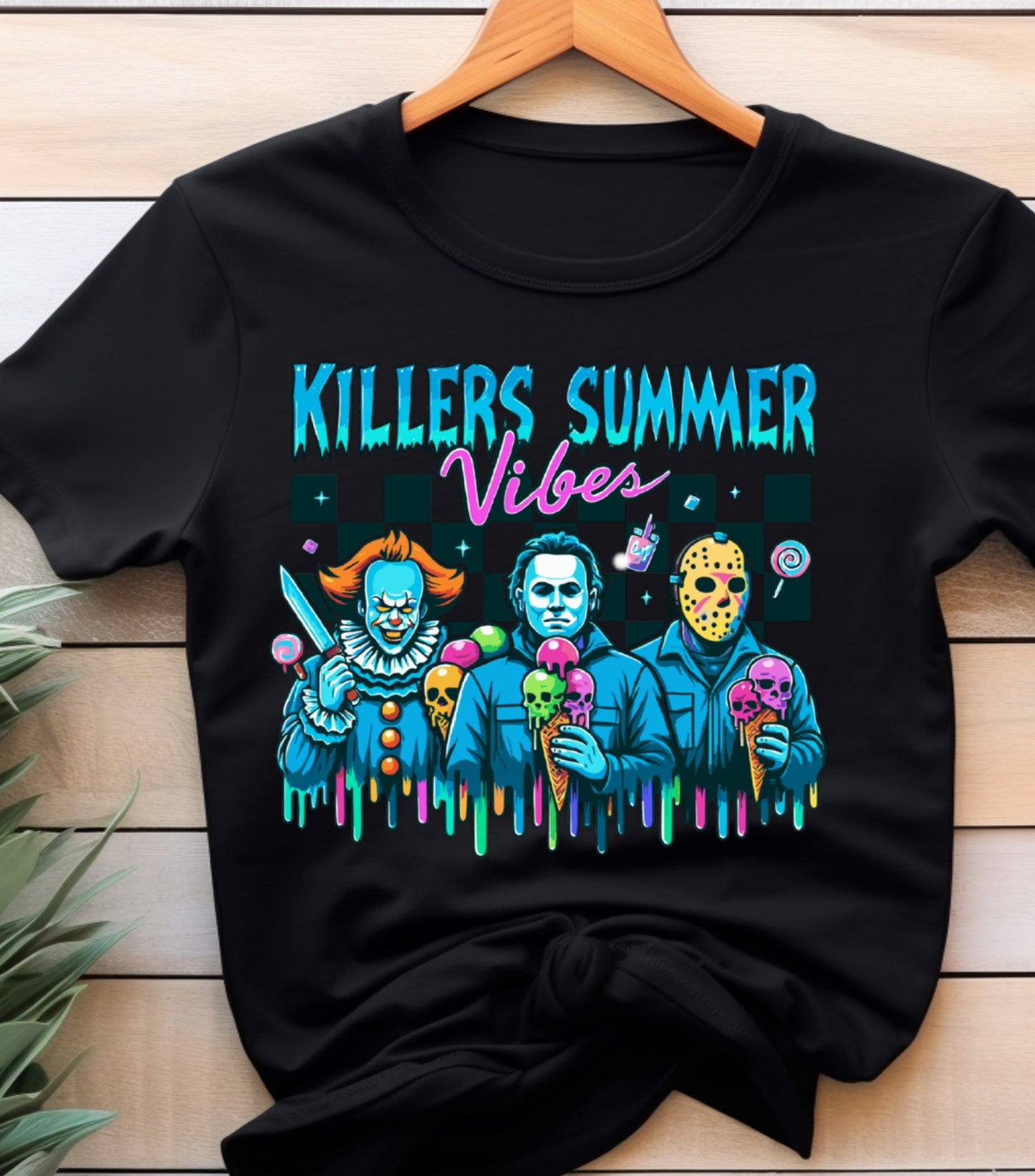 Summer Halloween Shirt, Killers Summer Vibes T-Shirt, Funny Halloween Funny shirt,  Halloween in Summer Shirt