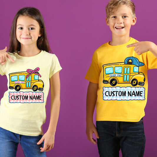 Back To School Custom name T-Shirt, First Day Of School Shirt, Back To School Boy Girl T-Shirt, School Goose shirt